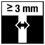FB ≥ 3 mm