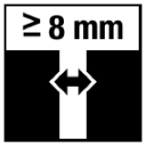 FB ≥ 8 mm